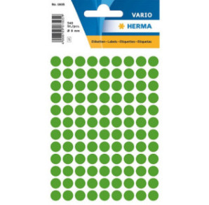 AUTOCOLLANT HERMA Ø 8MM VERT