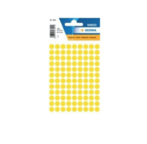 AUTOCOLLANT HERMA Ø 8MM JAUNE