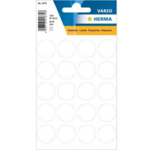 AUTOCOLLANT HERMA Ø 19MM BLANC