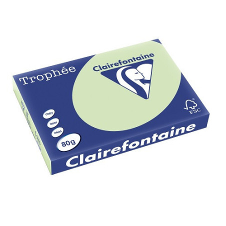 PAPIER REPRO CLAIREF. TROPHEE A3 80G VERT GOLF 500FLS