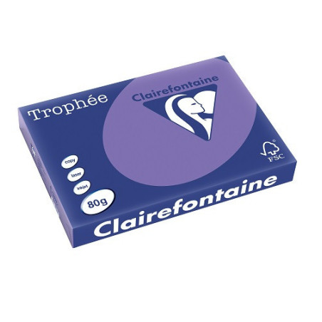 PAPIER REPRO CLAIREF. TROPHEE A3 80G VIOLINE 500FLS