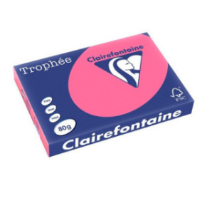 PAPIER REPRO CLAIREF. TROPHEE A3 80G ROSE FUCHSIA 500FLS