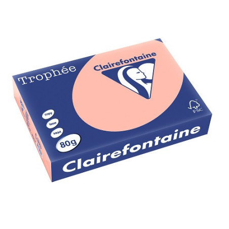 PAPIER REPRO CLAIREF. TROPHEE A4 80G PECHE 500FLS