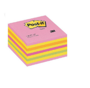 NOTES ADHES. 76X76MM POST-IT CUBE COUL.