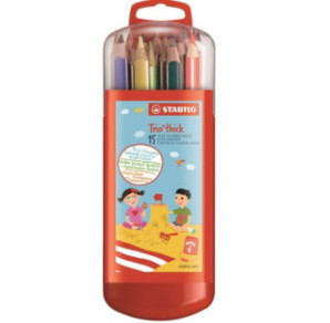 CRAYON COUL. STABILO TRIO BOX 15PCS