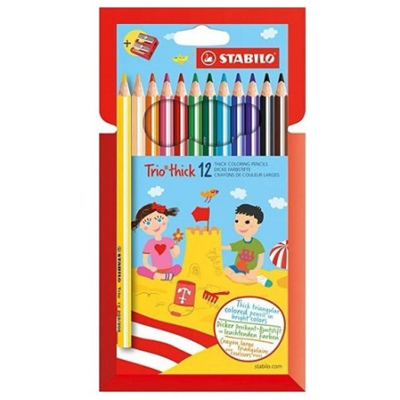 CRAYON COUL. STABILO TRIO 12PCS