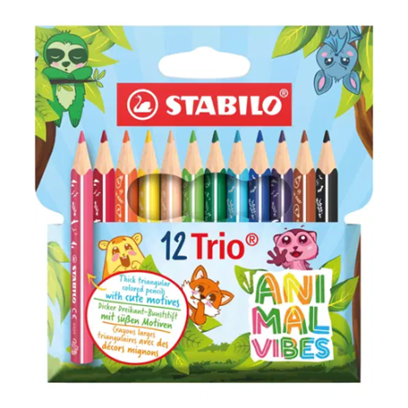 CRAYON COUL. STABILO TRIO MINI 12PCS