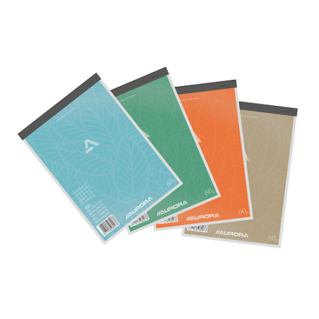 BLOC-NOTES A5 AURORA 148X210MM QUAD.