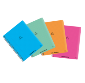 CAHIER AURORA REL.INT. A5 QUAD.+M 60FLS ASS.