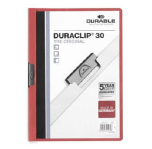 MAPPE A PINCE DURACLIP 1-30FLS ROUGE