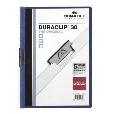 MAPPE A PINCE DURACLIP 1-30FLS BLEU