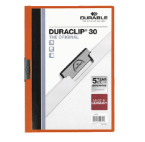 MAPPE A PINCE DURACLIP 1-30FLS ORANGE
