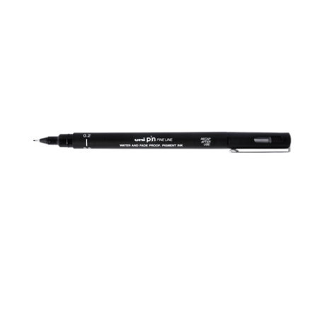 FINELINER UNIBALL PIN 0,2MM NOIR