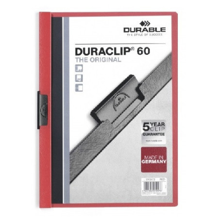 MAPPE A PINCE DURACLIP 1-60FLS ROUGE
