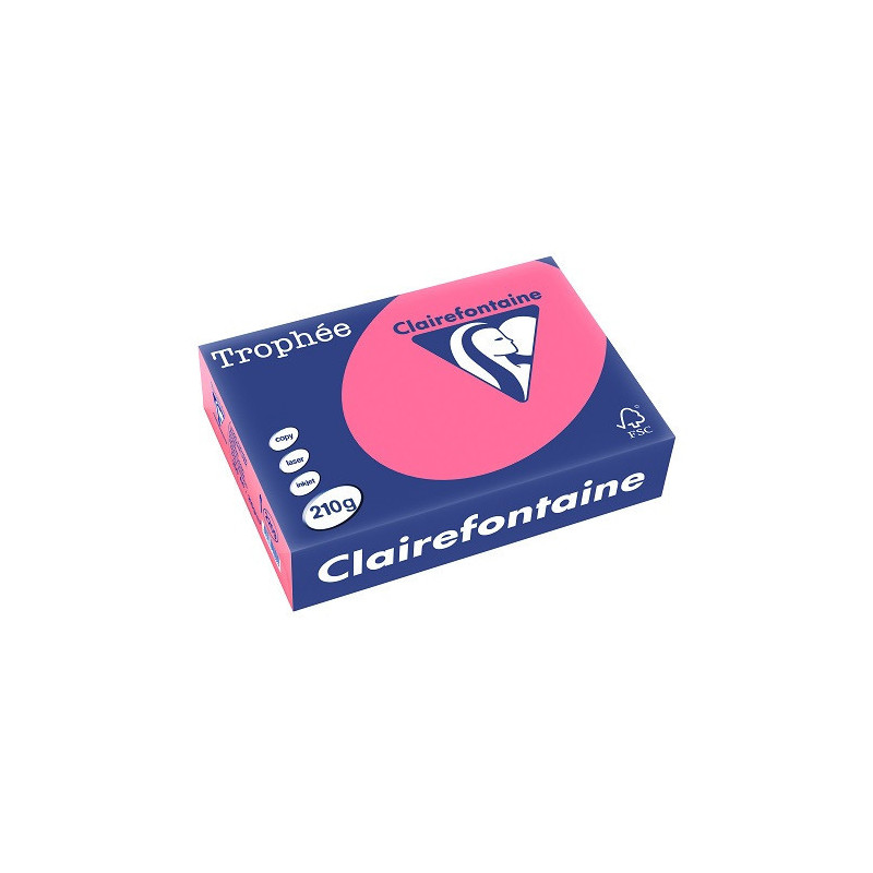 PAPIER REPRO CLAIREF. TROPHEE A4 210G FUCHSIA 250FLS