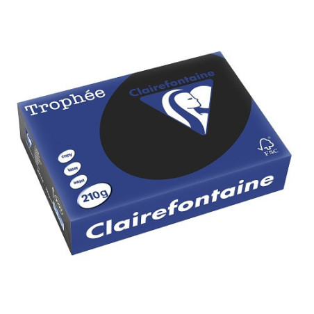 PAPIER REPRO CLAIREF. TROPHEE A4 210G NOIR 250FLS