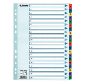 INTERCAL. A4 NUMER. CART. 1-20 ESSELTE