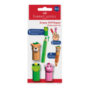 CAPUCHON FABER GRIPPY FRIENDS 3PCS BLISTER