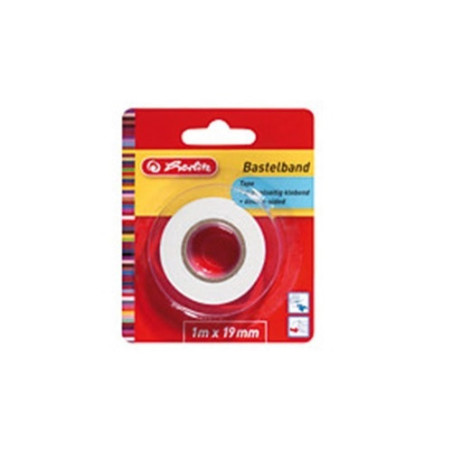 RUBAN ADHESIF DOUBLE FACE 19MMX1M BLANC HERLITZ (300000645)