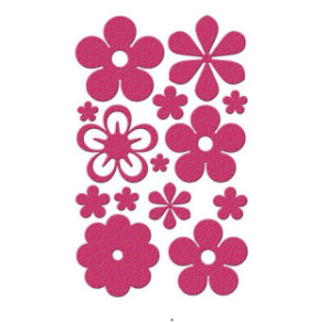 AUTOCOLLANT BSB GLITTER-STICKER FLEURS