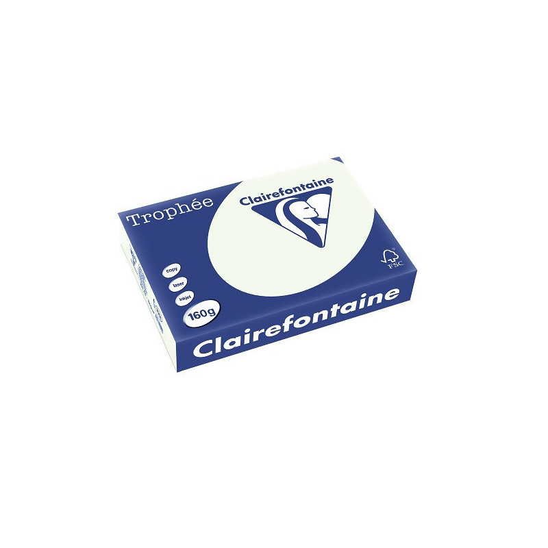 PAPIER REPRO CLAIREF. TROPHEE A4 160G VERT CLAIR 250FLS