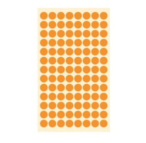 AUTOCOLLANT BSB OFFICE-STICKER POINTS ORANGES Ø8MM