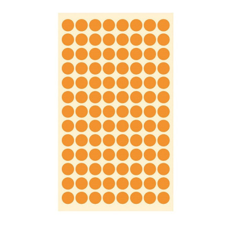 AUTOCOLLANT BSB OFFICE-STICKER POINTS ORANGES Ø8MM