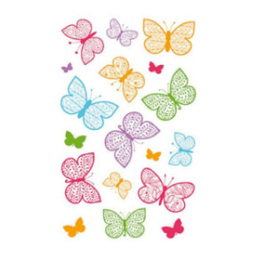 AUTOCOLLANT BSB DECO-STICKER GLITTER PAPILLONS