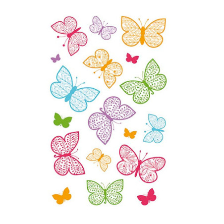 AUTOCOLLANT BSB DECO-STICKER GLITTER PAPILLONS
