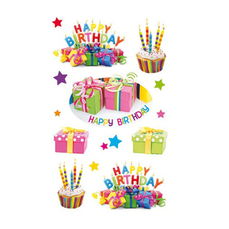 AUTOCOLLANT BSB DECO-STICKER HAPPY BIRTHDAY