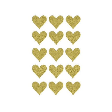 AUTOCOLLANT BSB DECO-STICKER GLITTER COEURS
