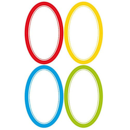 AUTOCOLLANT BSB HOME-STICKER OVALES COULEURS ASS.