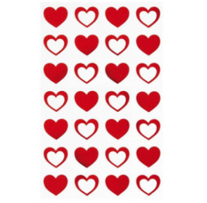 AUTOCOLLANT BSB DECO-STICKER COEURS