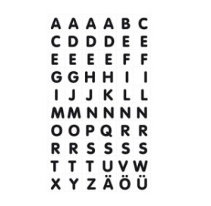 AUTOCOLLANT BSB OFFICE-STICKER ALPHABET