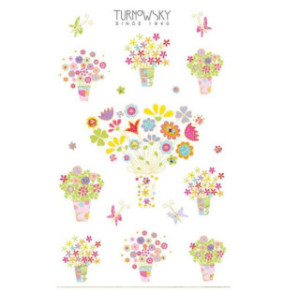 AUTOCOLLANT BSB DECO-STICKER TURNOWSKY BOUQUETS DE FLEURS