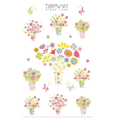 AUTOCOLLANT BSB DECO-STICKER TURNOWSKY BOUQUETS DE FLEURS