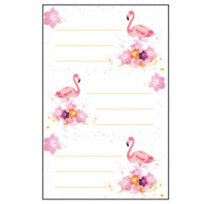 AUTOCOLLANT BSB SCHOOL-STICKER FLAMINGO