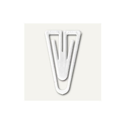 ATTACHE-LETTRES 60MM 100PCS LAUREL PLASTIQUE BLANC
