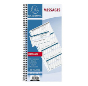 BLOC MESSAGE TELEPH. 29.7X14,8CM DUPLI EXACOMPTA
