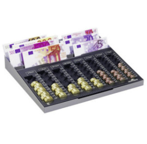 CAISSE MONNAIE DURABLE EUROBOARD XL MONN.+BILLETS GRIS ANTHR.