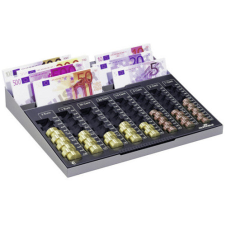 CAISSE MONNAIE DURABLE EUROBOARD XL MONN.+BILLETS GRIS ANTHR.