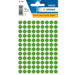 AUTOCOLLANT HERMA Ø 8MM VERT