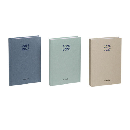 AGENDA SCOLAIRE BREPOLS 9X16CM 1SEM./2P. NATURE