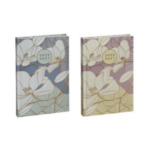 AGENDA SCOLAIRE BREPOLS 11,5X16,9CM 1J./P. FLORAL & LEAVES