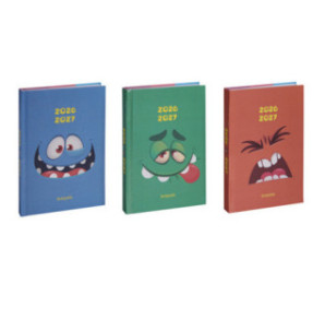 AGENDA SCOLAIRE BREPOLS 11,5X16,9CM 1J./P. MONSTERS