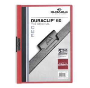 MAPPE A PINCE DURACLIP 1-60FLS ROUGE