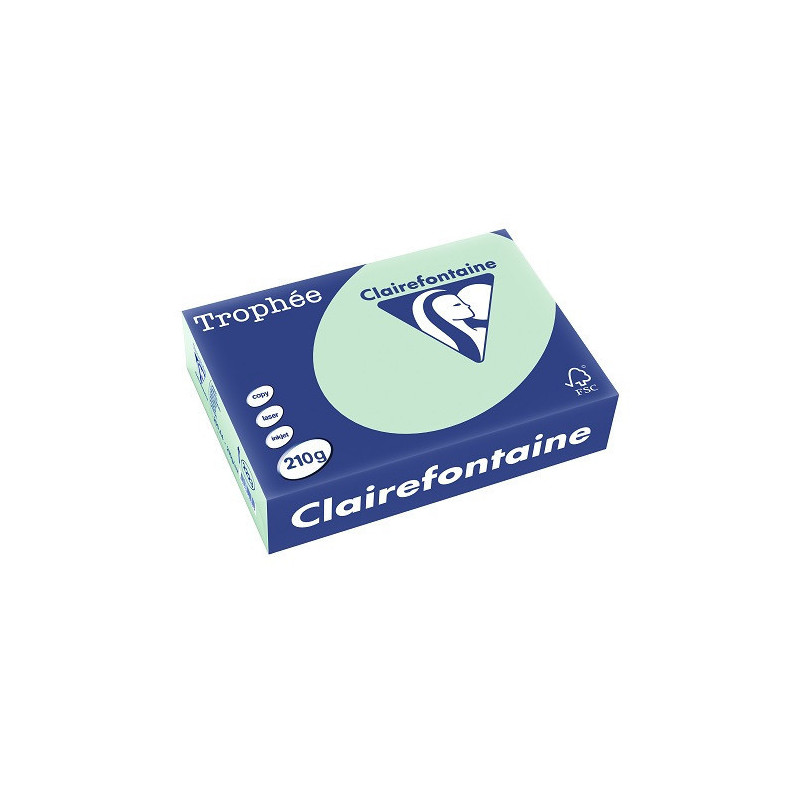 PAPIER REPRO CLAIREF. TROPHEE A4 210G VERT 250FLS