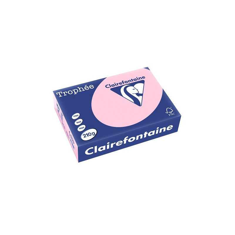 PAPIER REPRO CLAIREF. TROPHEE A4 210G ROSE 250FLS