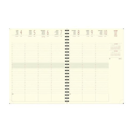 RECHARGE AGENDA EXACOMPTA EUROTIME 27S SPIR. 1SEM./2P.