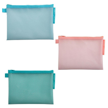 POCHETTE DOCUMENTS TIRETTE EXACOMPTA A5 CHROM PASTEL ASS.